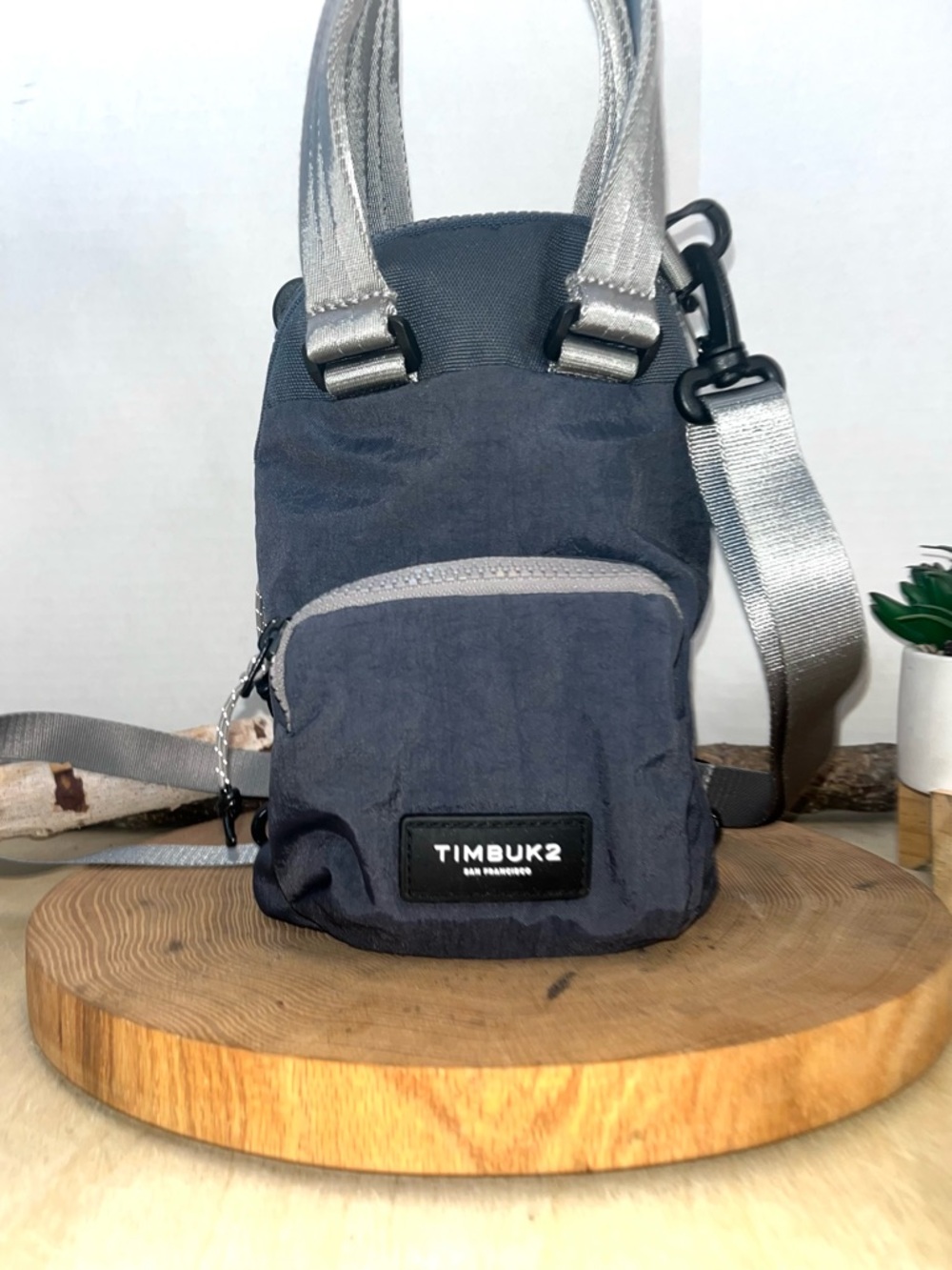 Timbuk2 Mini Tote Crossbody Bag - Nylon Tech Organizer - Slate Blue/Grey